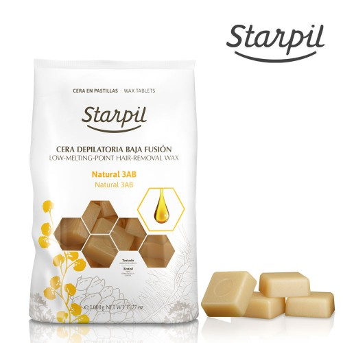 STARPIL TOPLI VOSAK 1KG NATURAL ŽUTI 3AB PLOČICE