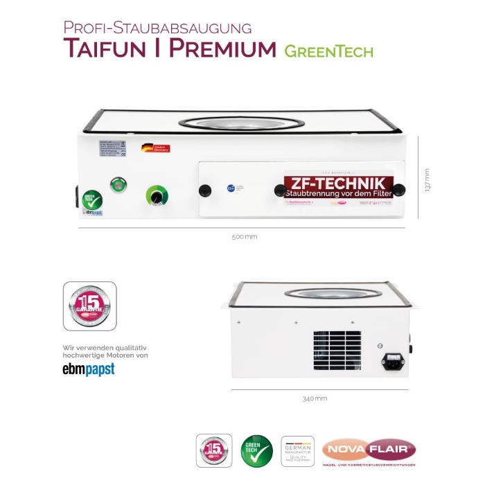 TAIFUN I PREMIUM UGRADBENI USISAVAČ ZA NOKTE GREEN TECH