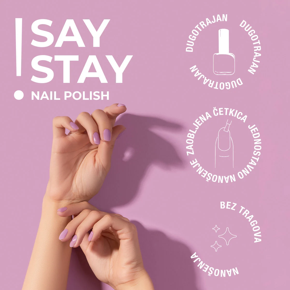 Say Stay! Lak za nokte 10ml – Rose