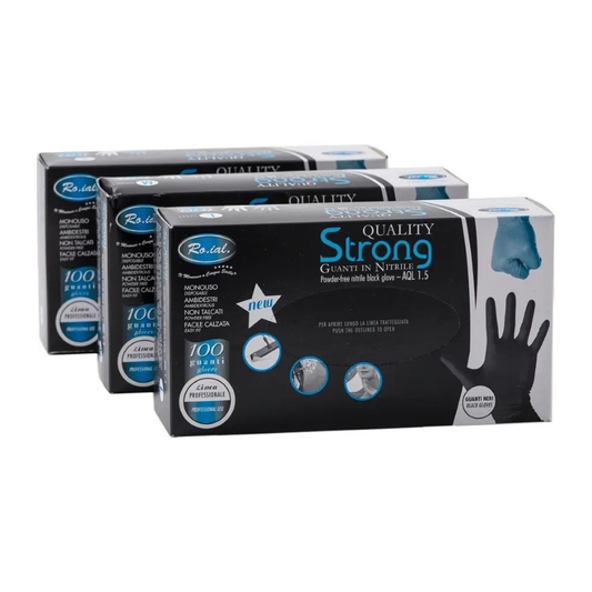 ROIAL - NITRILNE RUKAVICE CRNE M 100kom
